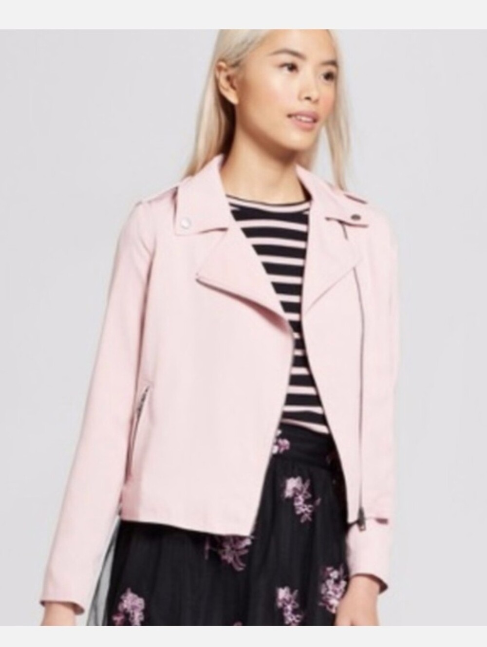 Pink moto jacket sz M